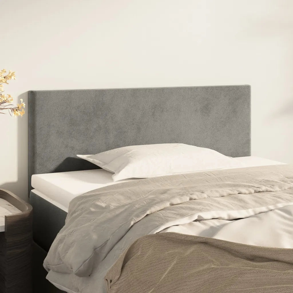 Testiera | Testata Grigio Chiaro 90x5x78/88 cm in Velluto