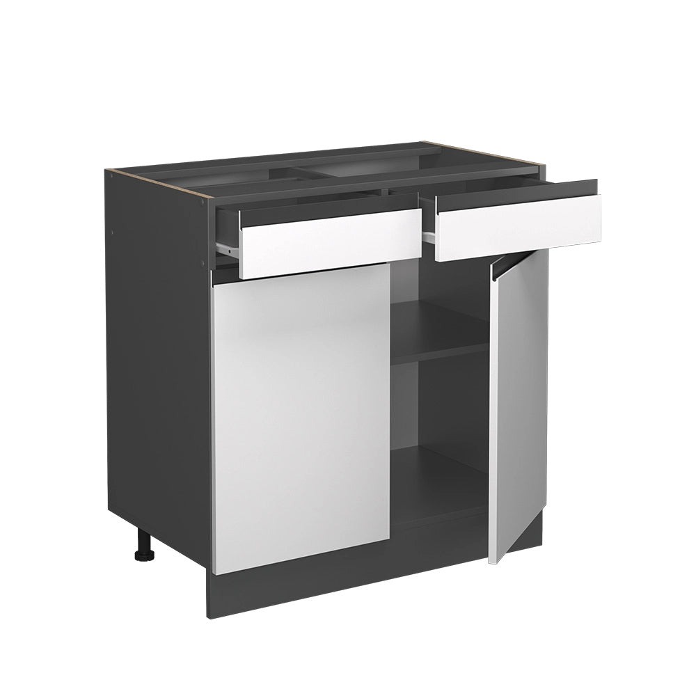 Vicco Mobiletto base per cucina Bianco 80 cm PL Marmo