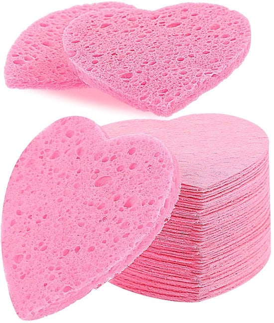 Sponze per la pelle da 60 pezzi - Rosa - Ideale per esfoliare la pelle - Adatto per estetisti - 60 pezzi - Idoneo per la cura quotidiana della pelle
