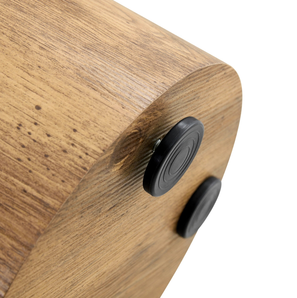 Tavolino rotondo in MDF; resistente all'acqua e stabile; naturale