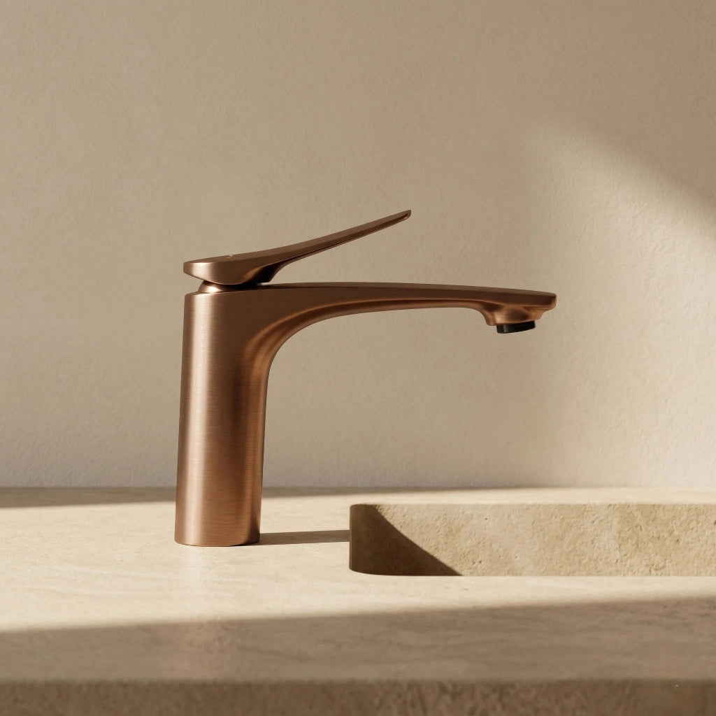 Rubinetto Per Lavabo Premium Rea Vision Copper Brush Low