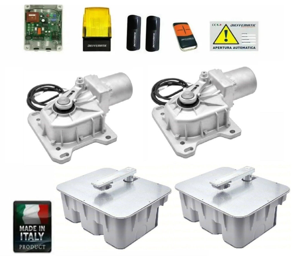 KIT CROMO 24V PER CANCELLO A BATTENTE INTERRATO + CASSE SI ADATTA A OnAutomation