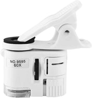 Microscopio LED UV 60X con Clip Mini Portatile - Vergogna 60X con Luce LED UV