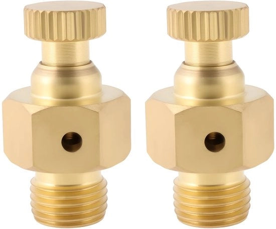 2 Ventili BSP 1/8" in Rame Maschio