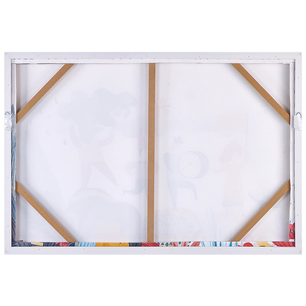 Stampa artistica su tela Multicolore 93 x 63 cm Glam Lady Poliestere e MDF Modern