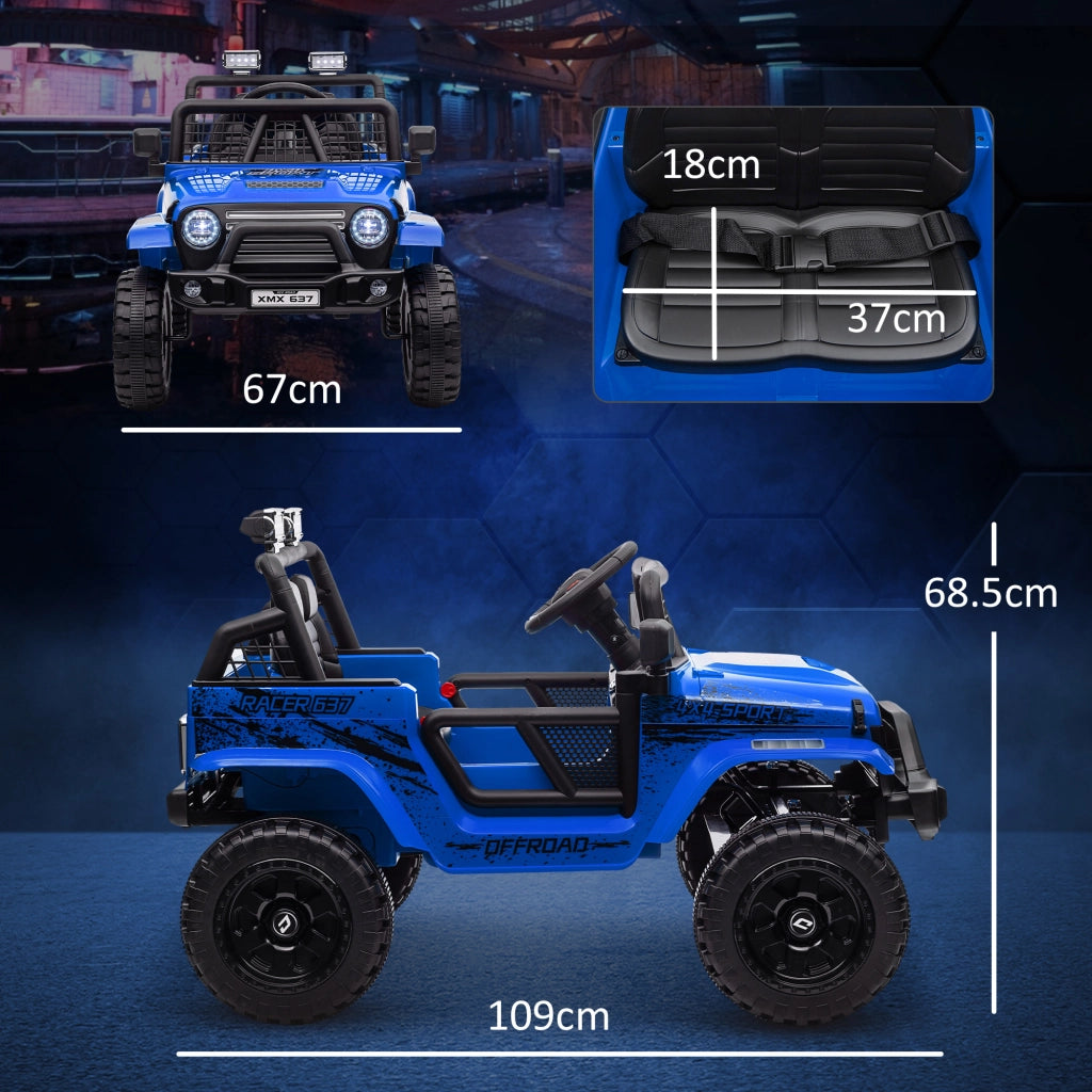 Macchina per Bambini Elettrica Fuoristrada 12V ¨C Zephmum ¨C Blu