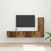 Set mobile TV 3 pcs Legno vecchio Legno multistrato 3408995