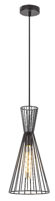 Lampada a sospensione industriale E27 60W nero Rabalux