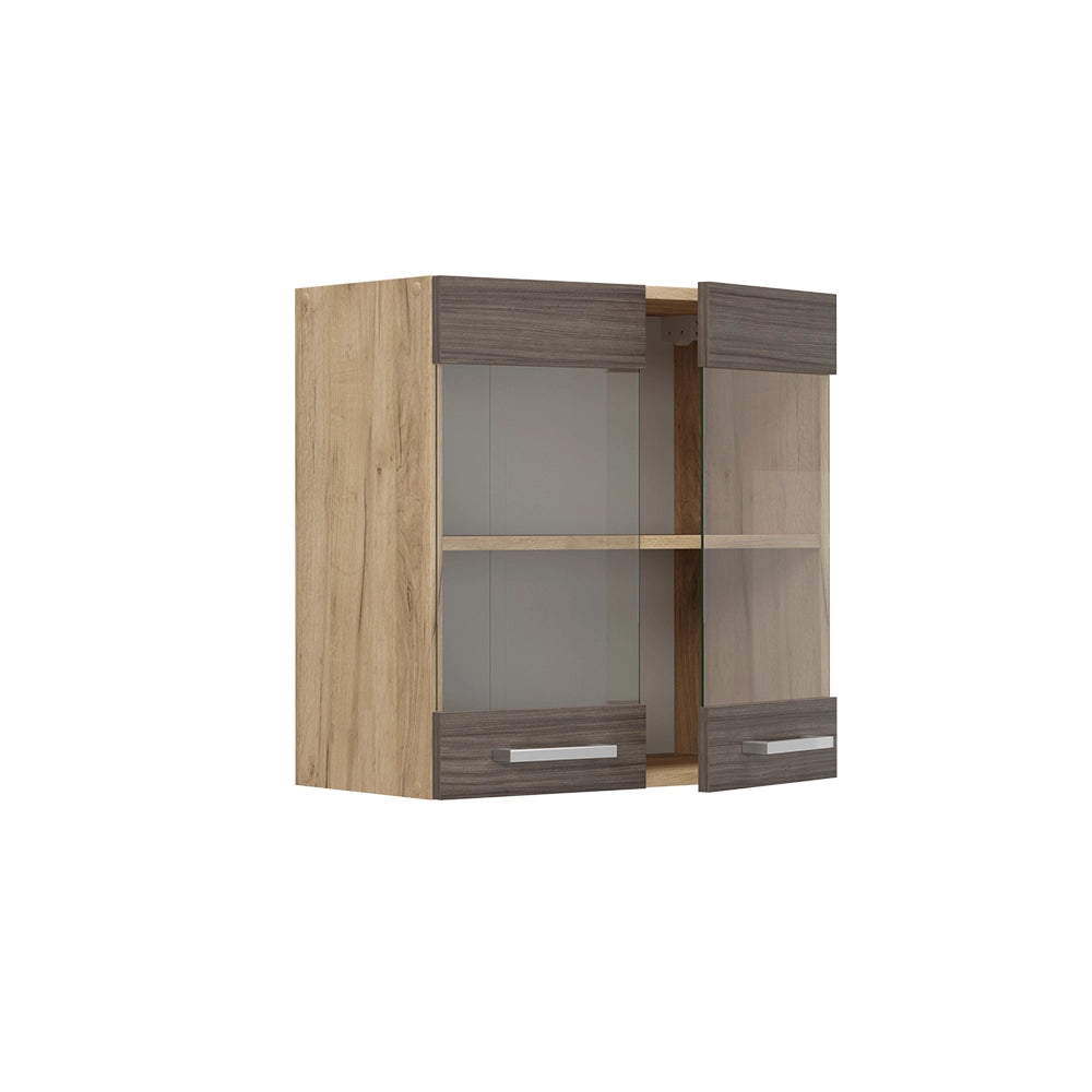 Vicco Mobile da cucina in vetro Grigio nobile 60 cm