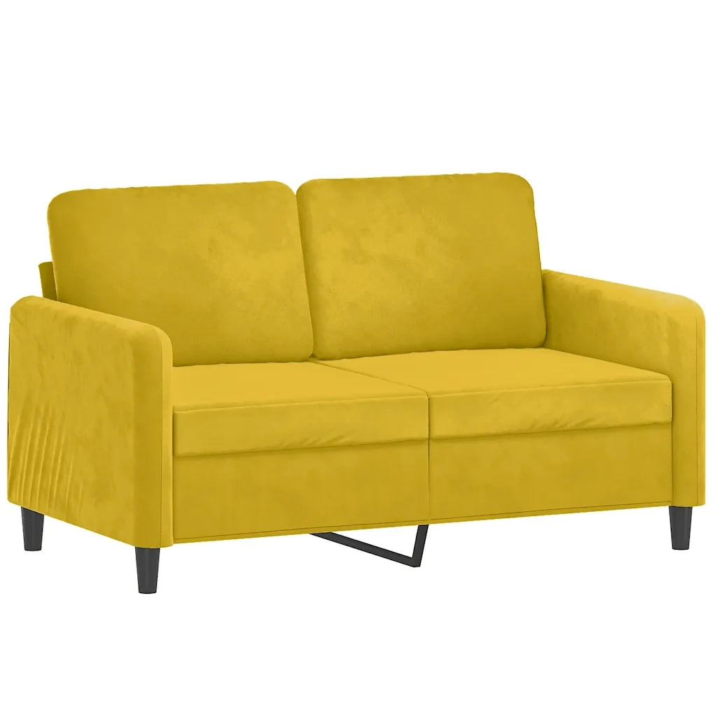 Set di Divani 2 pz Giallo in Velluto