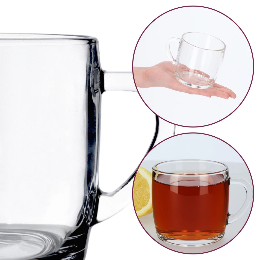 Set di 6 bicchieri da caffè e tè KADAX da 310 ml con manico.