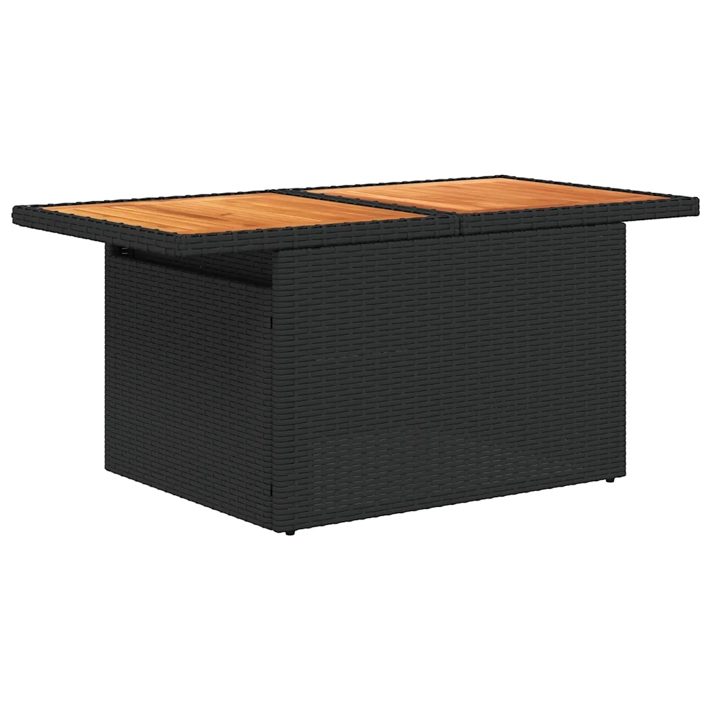Set Divani da Giardino con Cuscini 7pz Nero Polyrattan 3327058