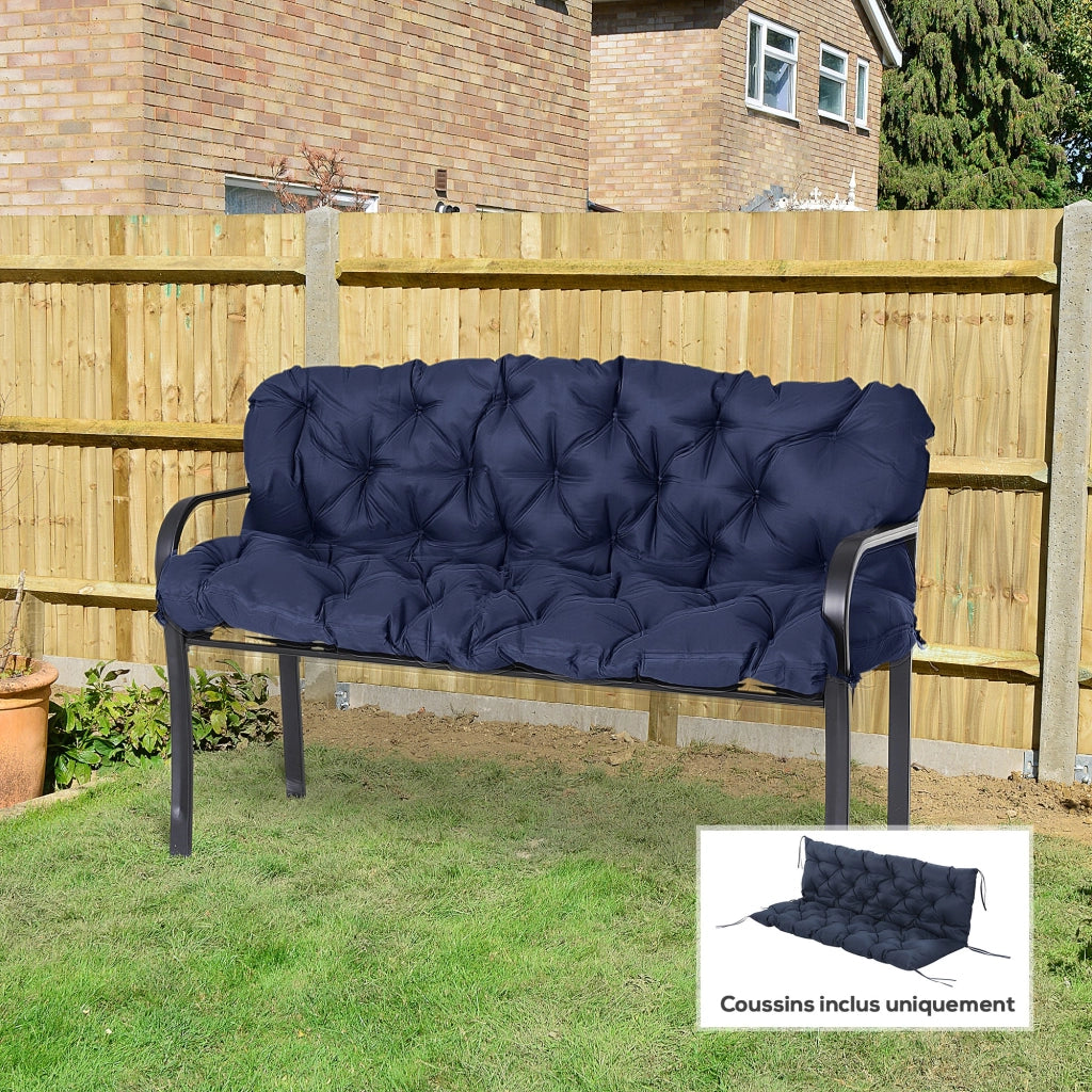 Cuscini per divano da giardino 3 posti ¨C Xylo ¨C Blu 150x98x8 cm