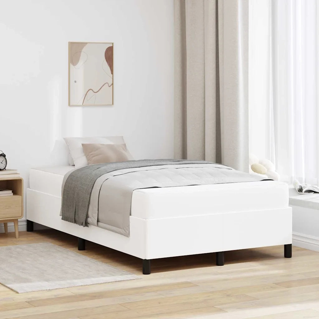 Struttura del letto con materasso Bianco 120 x 200 cm Tessuto 3398995