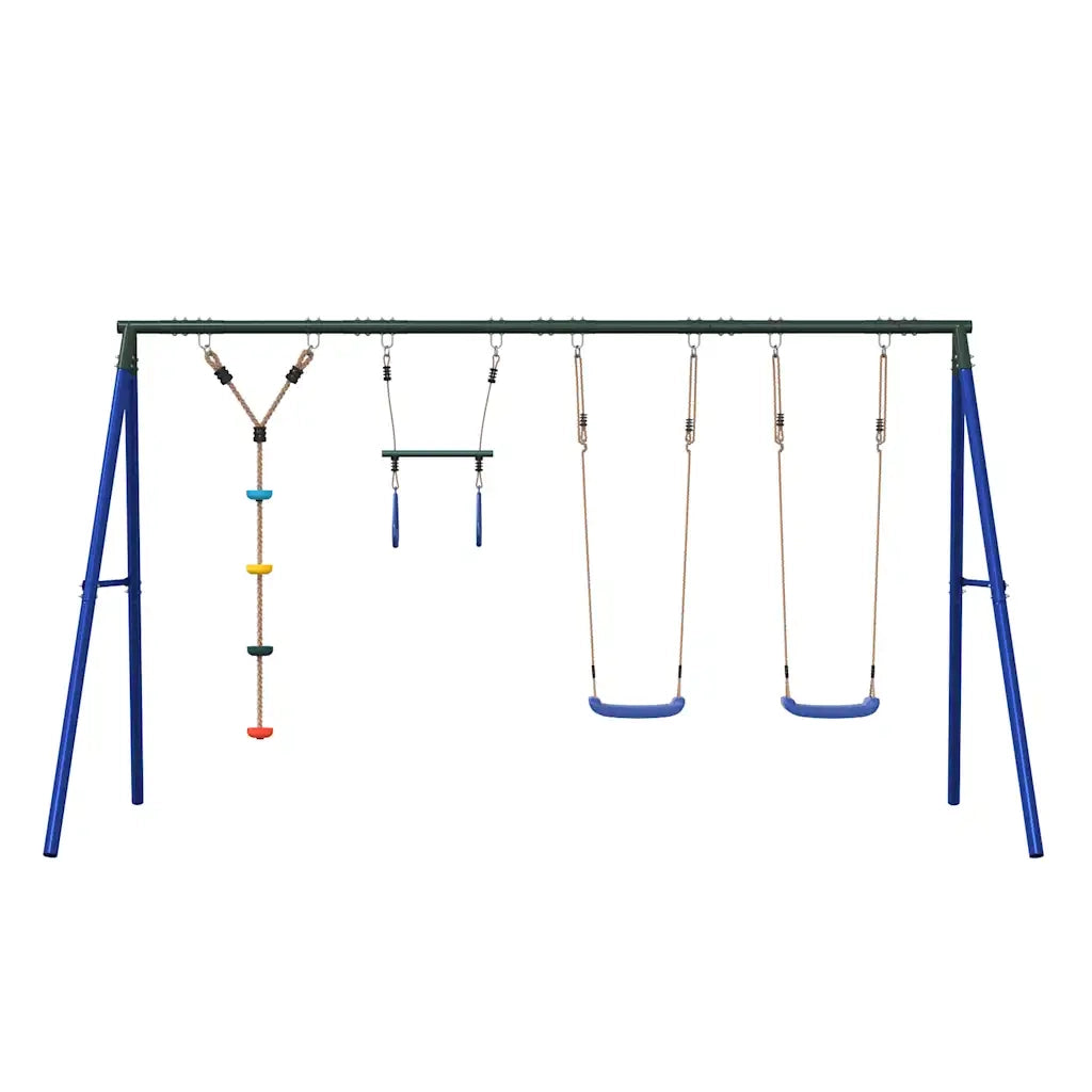 Set Gioco da Esterno con Altalene Trapezio e Altalena a Disco CFW5667865