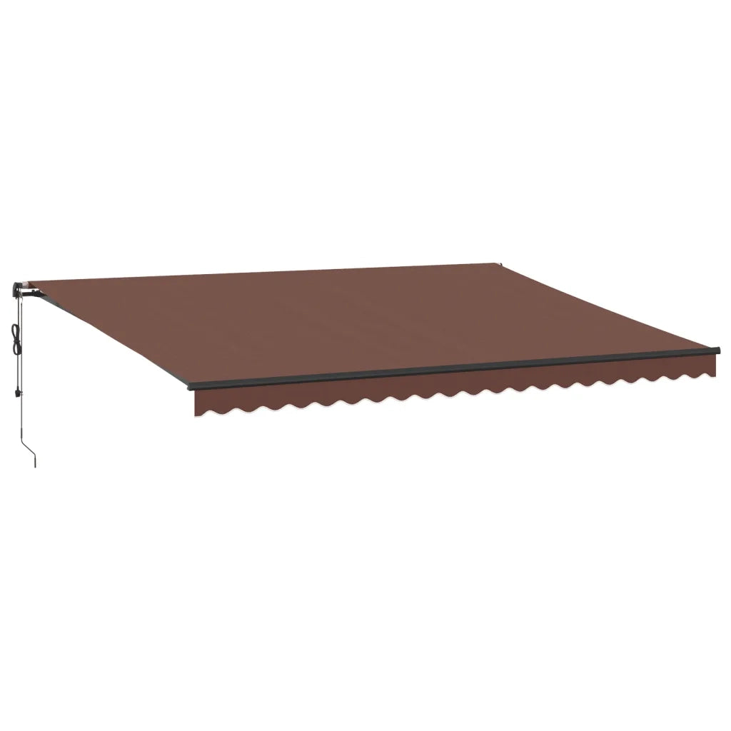 Tenda da Sole Retrattile Automatica con LED Marrone 500x350 cm 3215414