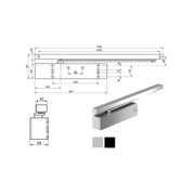 Chiudiporta Aerodinamico Argento Ts 98 Xea Dorma