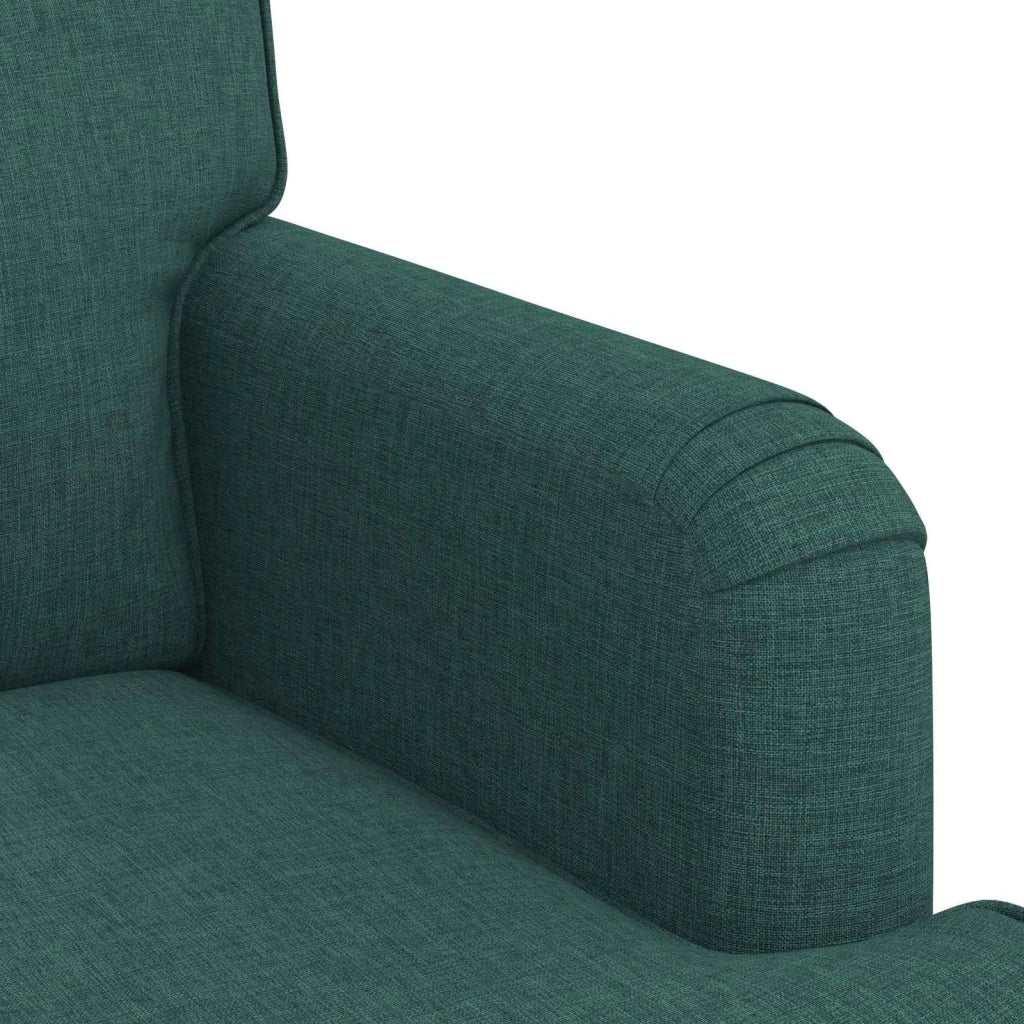 Divano Verde Scuro 201 x 80 x 85 cm Tessuto