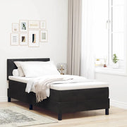 Letto a molle con materasso Nero 100 x 200 cm Velluto 3339220