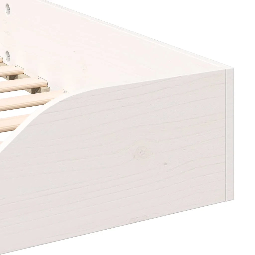 Struttura del letto Bianco 80 x 210 cm Pino massello 873401