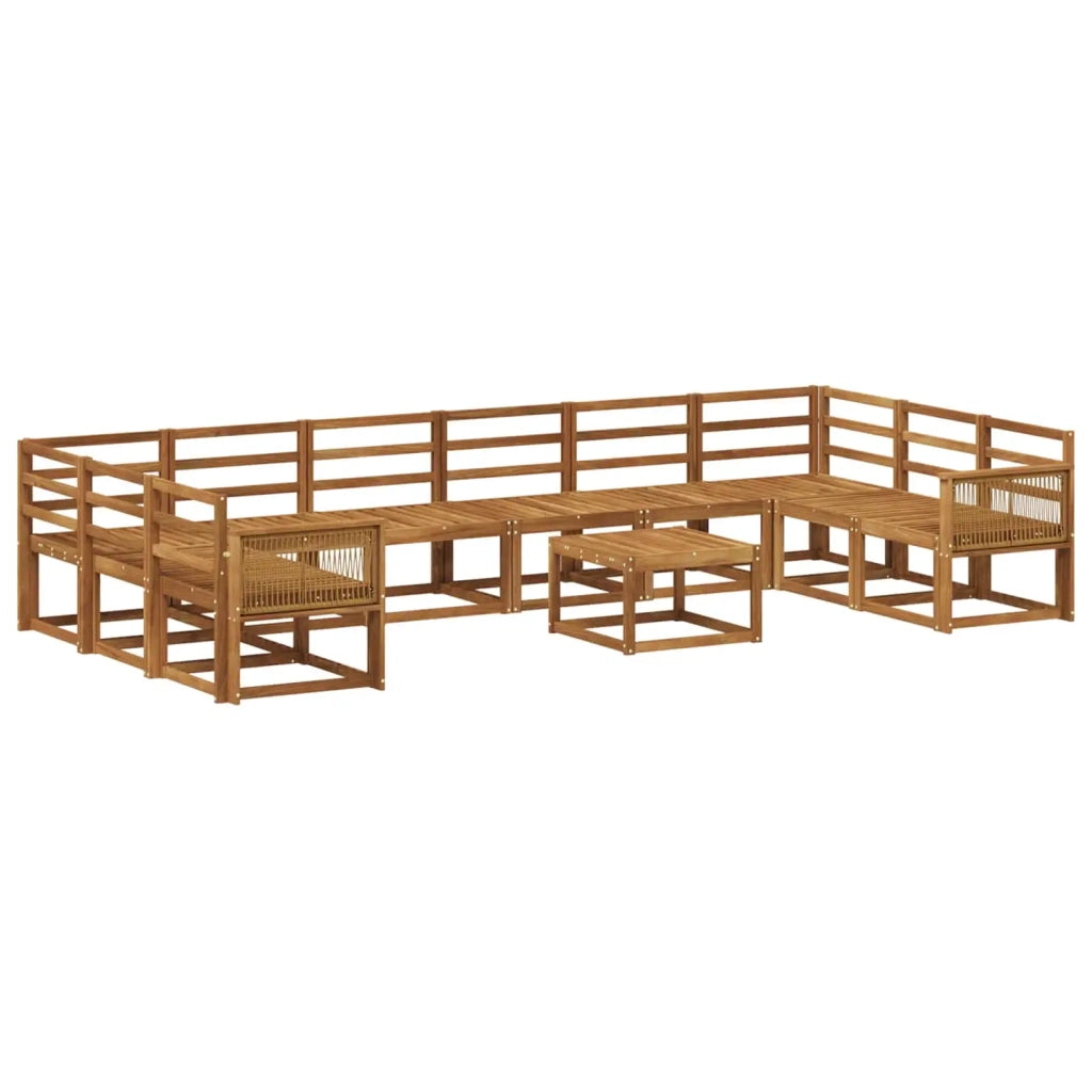 Set di divani da esterno 11 pcs Naturale