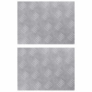 Gradini per Scale 2 pz | Tappetini per scale autoadesivi Argento 40 x 30 cm Alluminio