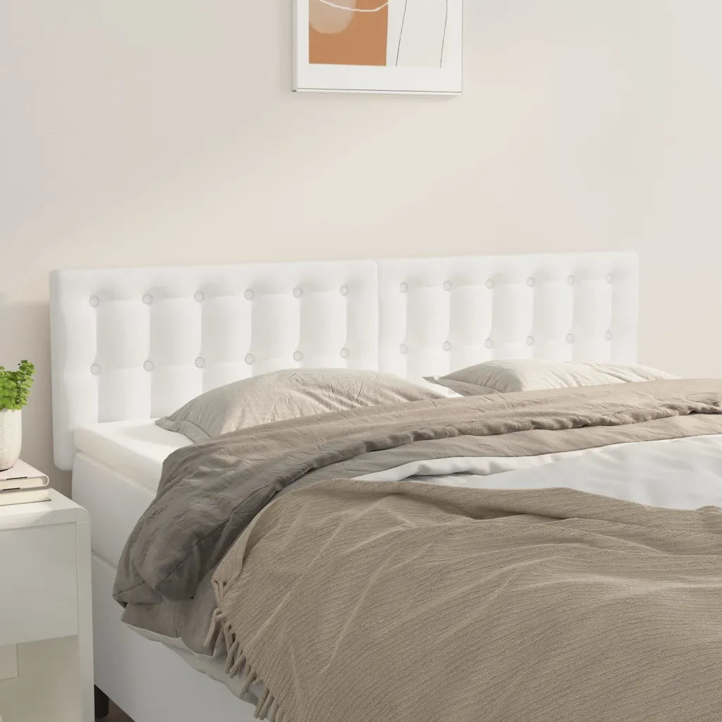 Testiera | Testata Bianca 144x5x78/88 cm in Similpelle