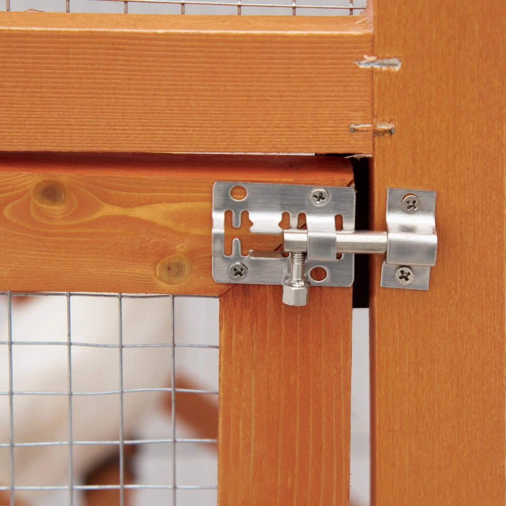 Gabbia per uccelli in legno di abete ¨C Xylo ¨C 2 porte, tetto asfaltato, 68x63x165cm
