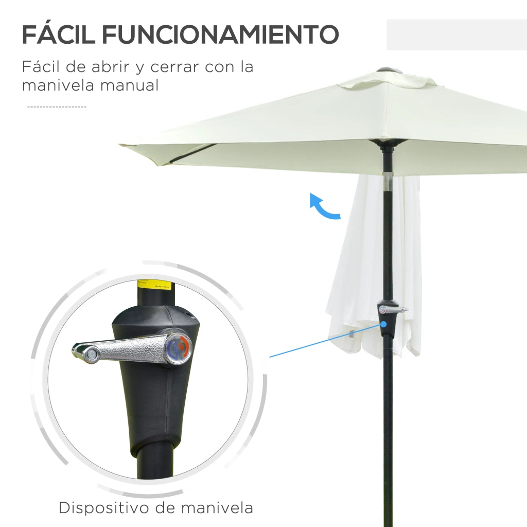 Ombrellone da Giardino ¨C Minimal ¨C Crema 230x216 cm