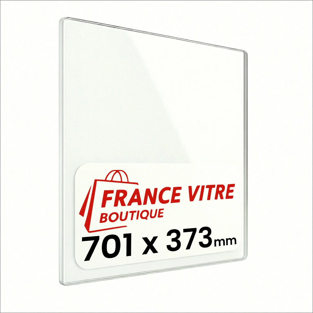 701 x 373 x 4 mm - Vetro per stufa a legna - vetro camino di ricambio - vetro per caminetto resistente al fuoco - France Vitre