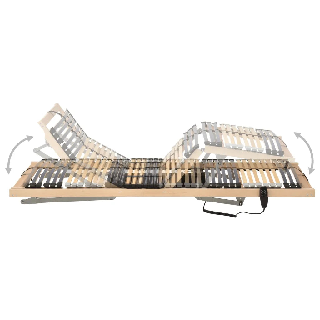 Letto con Telaio a Doghe Elettrico 42 Doghe 7 Zone 100x200 cm 321829