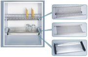 Scolapiatti acciaio inox diverse misure Taglia: CM 76