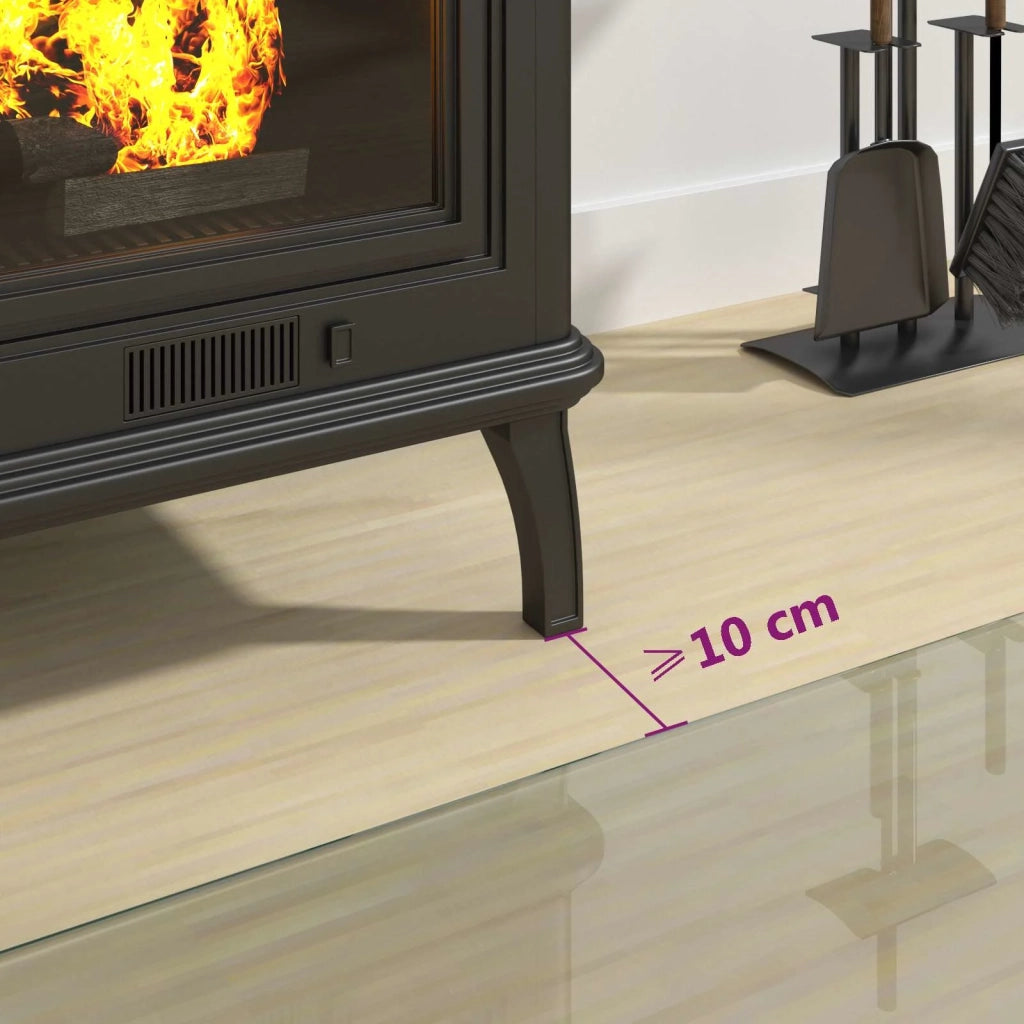 Piastra in vetro per camino Trasparente 80 x 50 cm Vetro CFW2155231