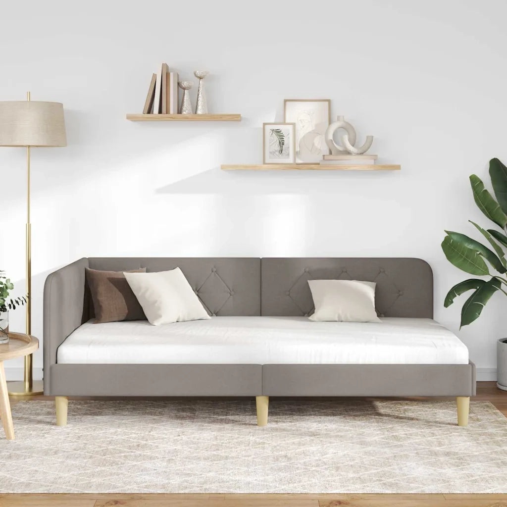 Cornice del letto ad angolo Talpa 90 x 190 cm Tessuto 42016566