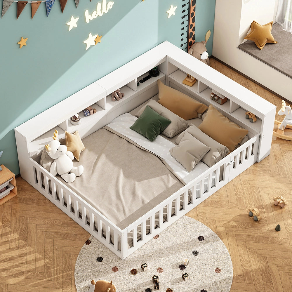 Daybed - Xylo - 140x190 cm USB balaustra bianco