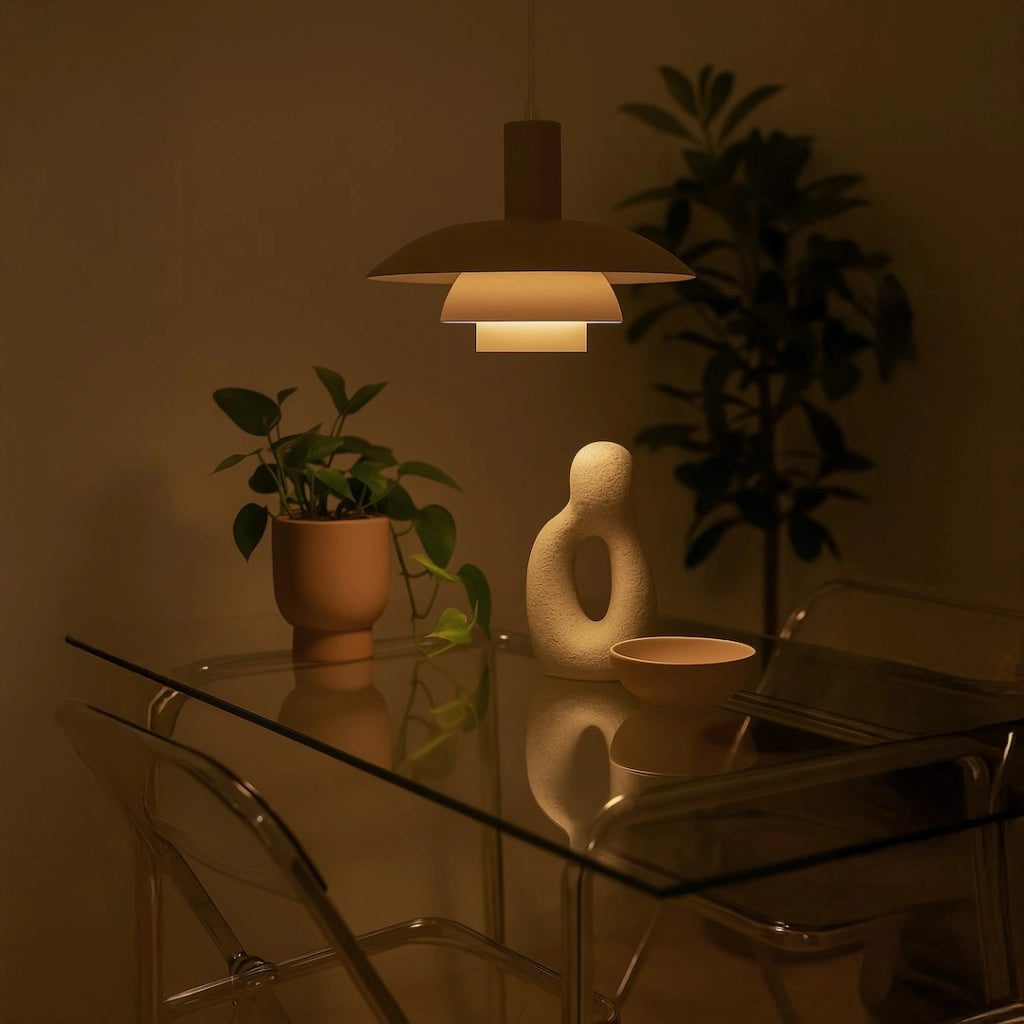 Lampada a sospensione FERRO cashmere triplo E27 Milagro