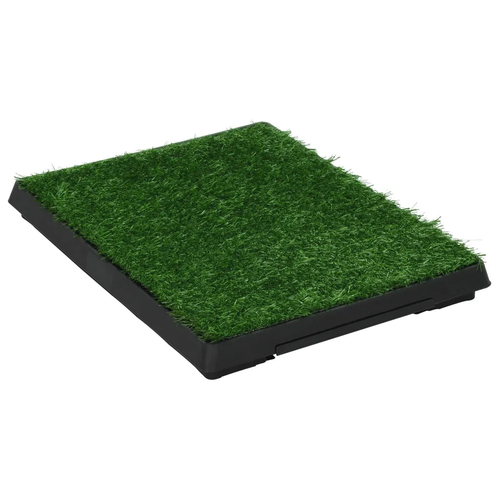 Toilette Animali 2 pz Vassoio e Prato Finto Verde 63x50x7cm WC CFW1691260