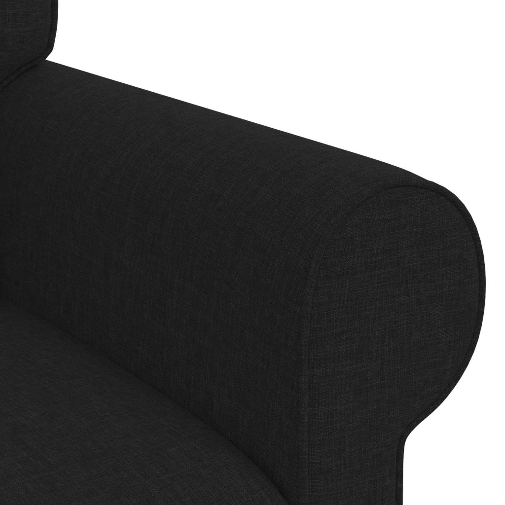 Set di divani 2 pcs Nero 155 x 82 x 80 cm Tessuto 3407488