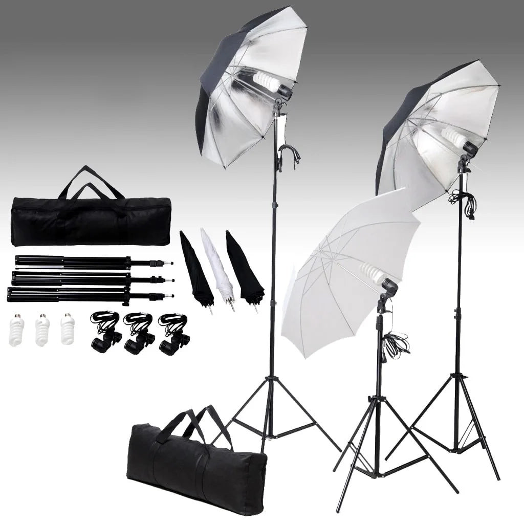Kit Studio Fotografico con Set di Luci e Fondale CFW3772030