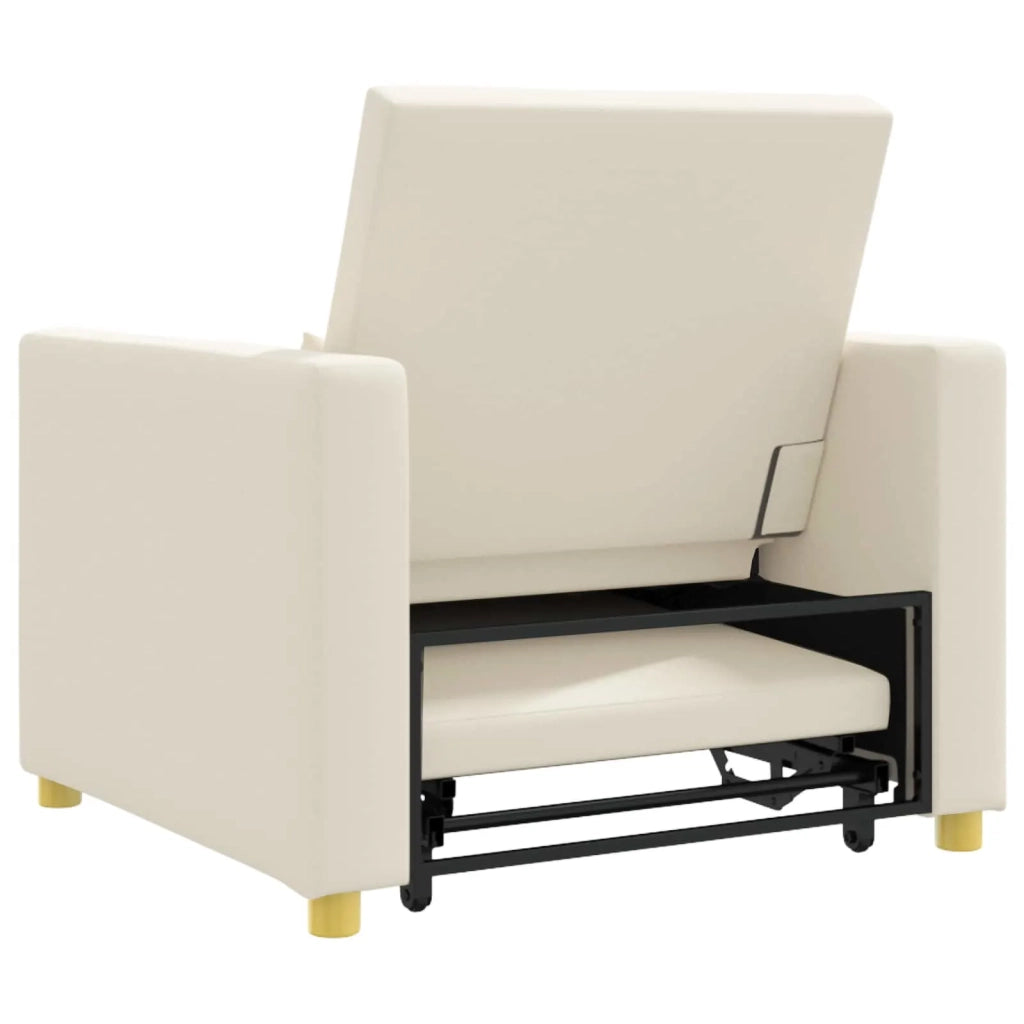 Divano letto estraibile singolo Bianco crema 90 x 165 x 87 cm 42002696