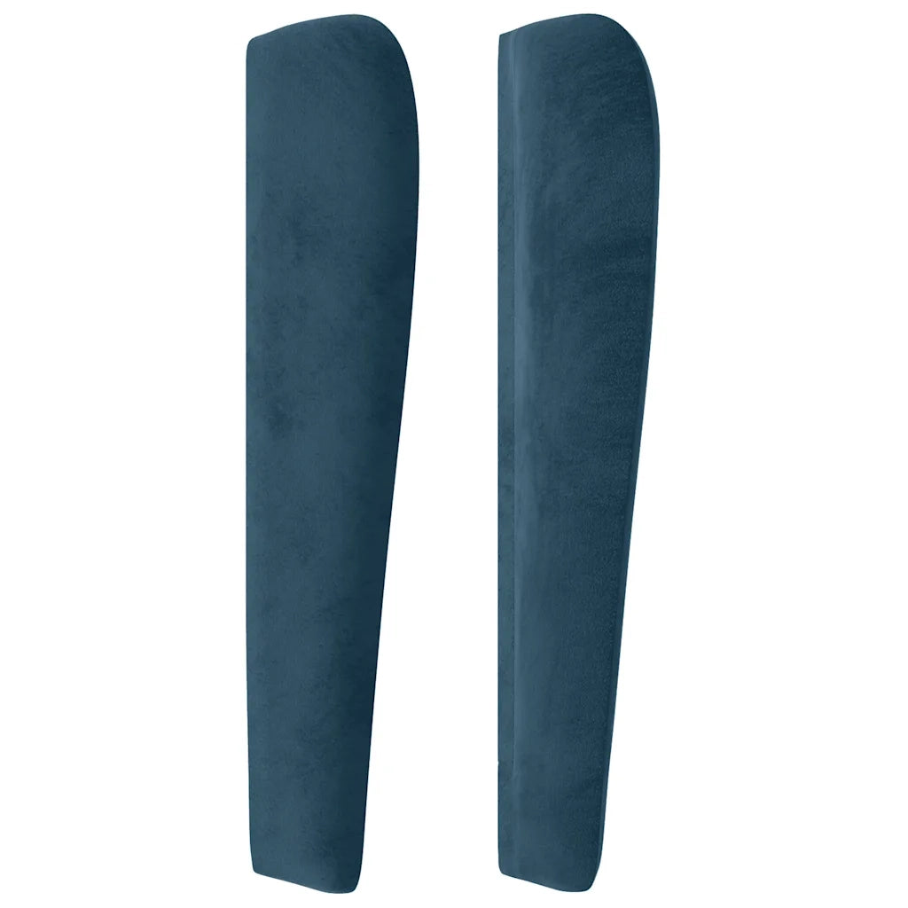 Testiera ad Orecchio Blu Scuro 203x23x118/128 cm in Velluto 3117886