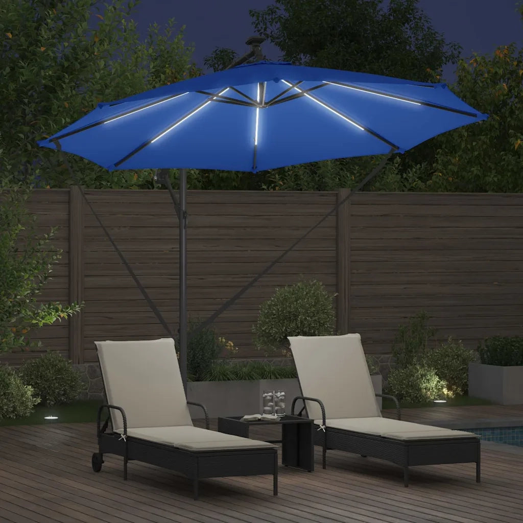 Ombrello | Parasolne Azzurro 294 x 294 x 248 cm Poliestere e Alluminio