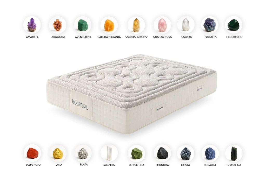 Materasso a molle insacchettate Biocrystal Selenium Spring, 30cm, 135x190cm - Moonia