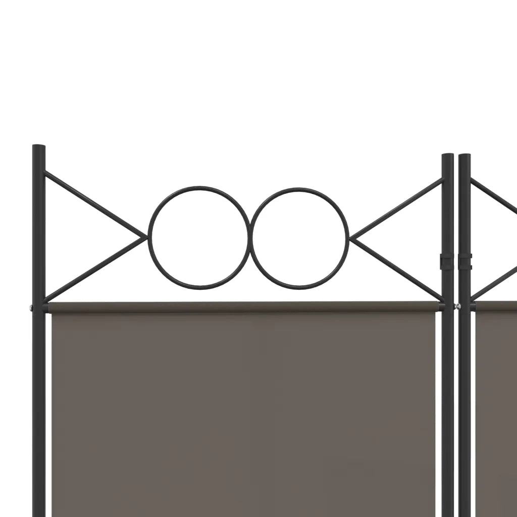 Divisorio Ambienti | Divider per stanze | Paravento a 4 Pannelli Antracite 160x200 cm Tessuto