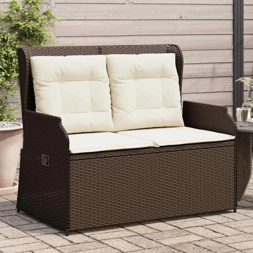 Panchina da giardino Marrone polyrattan 3394459