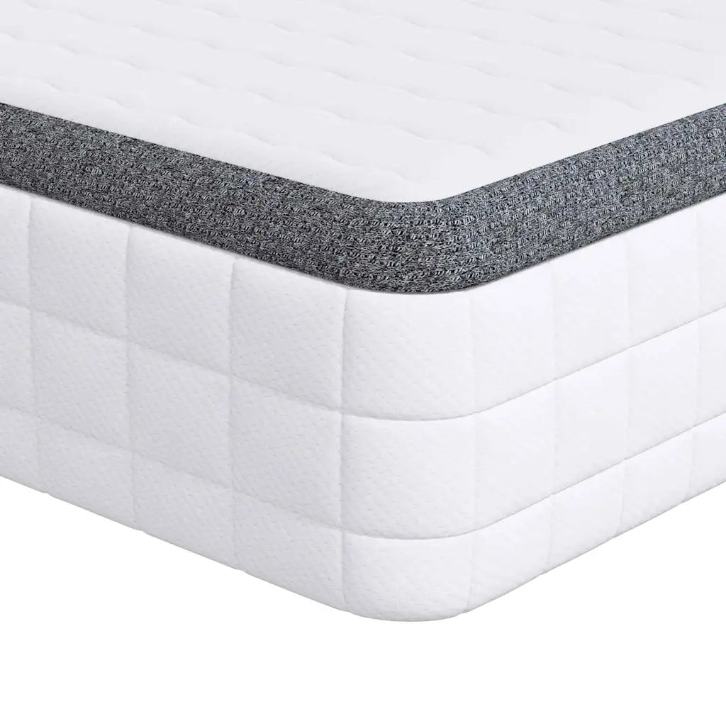 Materasso-Materasso per letto Bianco e Grigio 90 x 190 cm Molla Bonell