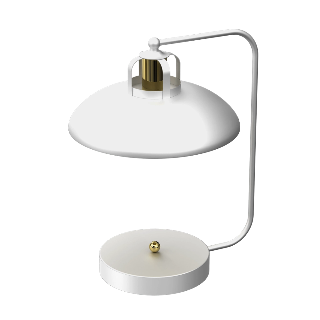 Lampada da tavolo Milagro FELIX bianca metallo E27 60W