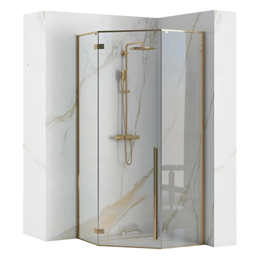 Cabina Doccia Diamond Gold 90x90 senza piatto doccia