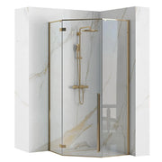Cabina Doccia Diamond Gold 90x90 senza piatto doccia