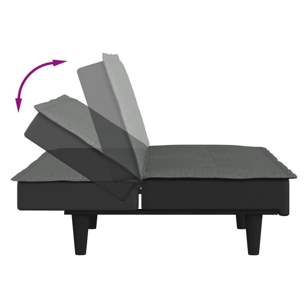 Divano letto | Sof¨¤ letto | Letto singolo Grigio Scuro in Tessuto